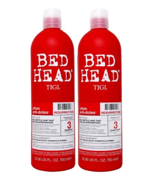 Cặp gội xả Tigi Bed Head -750ml, số 3, màu đỏ cho tóc hư tổn