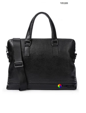 Cặp xách da bò công sở VF1253, thiết kế đơn giản mà sang trọng, nhỏ gọn