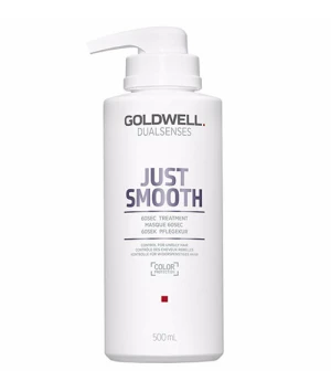 Dầu hấp Goldwell Dualsenses Just Smooth 60sec Treatment - 500ml tái tạo tóc lên đến 100% trong 60 giây, dành cho mái tóc bông xù, khó vào nếp
