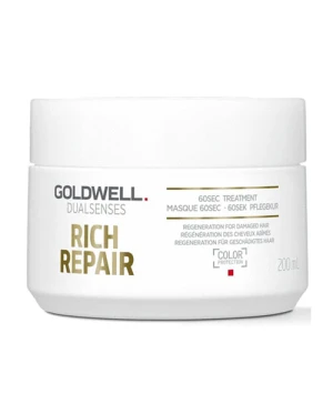 Dầu hấp Goldwell Dualsenses Rich Repair 60sec Treatment - 200ml phục hồi mái tóc 100% chỉ trong 60s, dành cho tóc khô , hư tổn