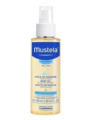 Dầu Massage Mustela Baby Oil - 100ml, giữ ẩm làn da bé và giúp kích thích các giác quan của bé