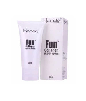 Gel bôi trơn Okamoto Fun Collagen - 60ml, gốc nước, tăng cường độ ẩm cho âm đạo
