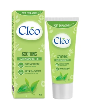 Gel dưỡng da Cleo Soothing Hair Minimizing Gel - 50g, gel dưỡng sau tẩy lông 2in1, làm dịu da và chậm mọc lông