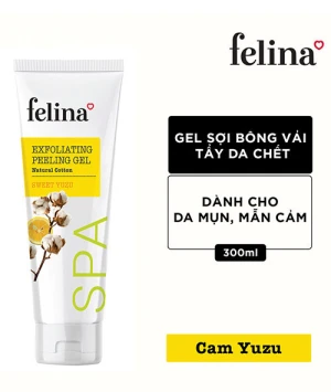 Gel tẩy tế bào chết Felina Exfoliating Peeling Gel – 300ml, cho da mụn, da mẫn cảm