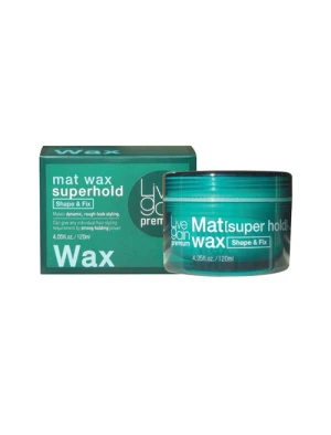 Sáp vuốt tóc Livegain Premium Mat Wax Super Hold - 120ml, tạo kiểu cứng cho tóc, giúp tóc vào nếp chuẩn, tự nhiên