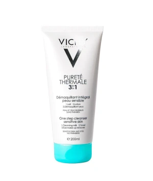 Sữa rửa mặt Vichy Purete Thermale Cleanser - 200ml tẩy trang 3 tác dụng dành cho da thường, da hỗn hợp và da nhạy cảm