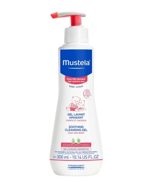 Gel tắm gội Mustela Soothing Cleansing Gel - 300ml, an toàn và hiệu quả trong việc làm sạch tóc và cơ thể của bé