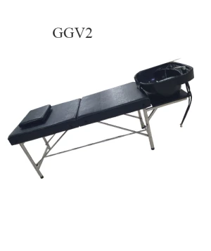 Giường gội đầu dài VG GGV2 - chân sắt, có thể gấp gọn tiện lợi khi dùng tại Salon, gia đình