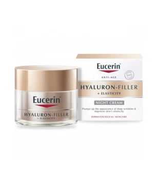 Kem dưỡng da ban đêm Eucerin Hyaluron Filler Elasticity Night Cream - 50ml, giảm tình trạng chảy xệ và lấp đầy nếp nhăn lão hóa cho da