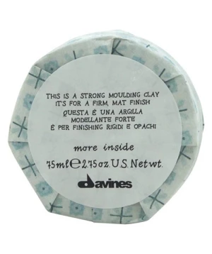 Sáp vuốt tóc Davines Strong Moulding Clay - 75ml, dạng đất sét, tăng độ cứng, tạo hình và giữ nếp lâu cho tóc, hiệu ứng mờ, không bóng