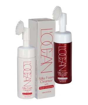 Sữa rửa mặt Locean Silky Foam Cleanser - 150ml dưỡng ẩm, dưỡng trắng da hồng sâm