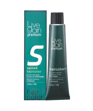 Thuốc nhuộm Livegain Premium Speed Hair Color S8 - Màu đen tuyền, nhuộm phủ bạc nhanh 7 phút