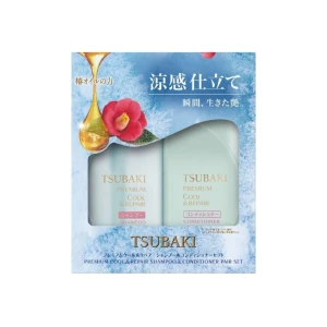 Bộ dầu gội xả sạch dầu mát lạnh Tsubaki Premium Cool 490ml