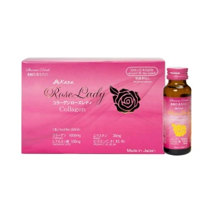 Nước uống đẹp da Collagen Kaza Rose Lady 5000mg (Hộp 10 chai x 50ml)