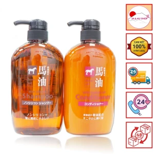Cặp dầu gội xả mỡ ngựa Horse Oil Nhật Bản 600ml