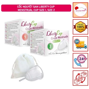 Cốc Nguyệt San Liberty Cup Menstrual Cup Size 1, Size 2