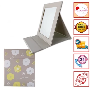 Gương trang điểm mini gấp gọn bỏ túi Nhật Bản