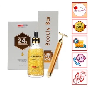 Serum Vàng 24k Pure Gold Ampoule THERALADY Kèm Thanh Lăn Beauty Bar