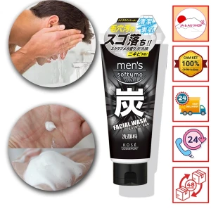 Sữa rửa mặt dành cho nam KOSE Men's Softymo Facial Wash Wild Scrub 130g