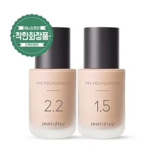 Kem nền siêu đa dạng về độ che phủ và cấp độ dưỡng ẩm Innisfree My Foundation