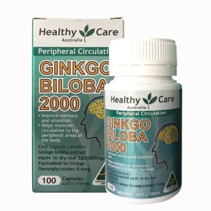 Thuốc uống tuần hoàn não và bổ não tăng cường trí nhớ Heathy Care Ginkgo Biloba 2000mg