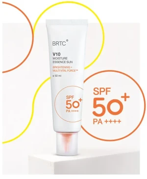 Vừa chống nắng vừa dưỡng ẩm mà không gây cảm giác bết dính với kem chống nắng BRTC V10 UV Shield Moisture Essence Sun SPF50