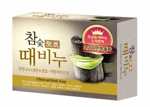 Xà bông tắm than hoạt tính trị thâm Mukunghwa Charcoal Body Soap