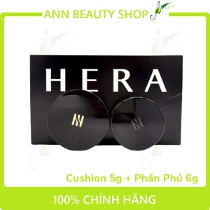 Set Black Cushion Minisize 5g Phấn phủ HERA Soft Finish Loose Powder 6g