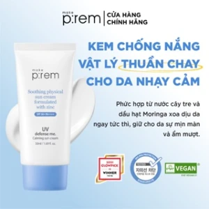 Kem Chống Nắng Vật Lý Cho Da Nhạy Cảm Make p:rem UV Defense Me. Calming Sun Cream SPF50+ PA++++ 50ml