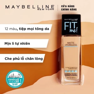 Kem Nền Mịn Nhẹ Kiềm Dầu Maybelline Fit Me Matte Poreless Foundation SPF 22 (30ml)