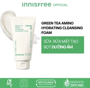 Sữa Rửa Mặt Dưỡng Ẩm Chiết Xuất Trà Xanh innisfree Green Tea Amino Hydrating Cleansing Foam 150g