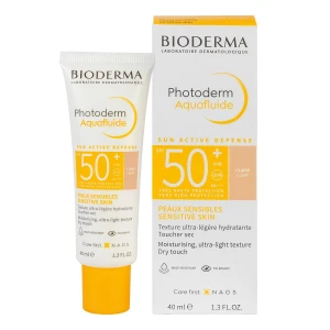 Bioderma Photoderm MAX Aquafluide SPF 50+ - Chống nắng khô thoáng giảm bóng nhờn (40ml) (có màu)