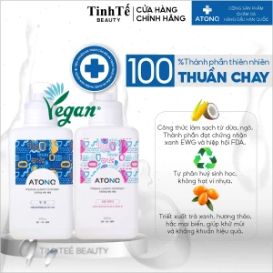 Nước giặt, nước xả cao cấp thuần chay ATONO2, thành phần 100% tự nhiên, pH trung tính, an toàn cho trẻ từ sơ sinh
