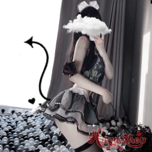 Đồ ngủ cosplay nữ hầu gái phép thuật đen (Mã 004)