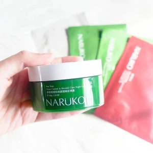 Mặt nạ ngủ Naruko tràm trà Tea Tree Shine Control Blemish Clear Night Gelly kiềm dầu, kiểm soát mụn 80g