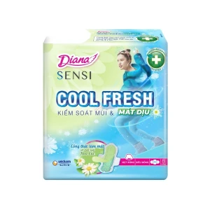 Băng Vệ Sinh Diana Sensi Cool Fresh Mát Dịu Siêu Mỏng Cánh 23cm (Ban Ngày)