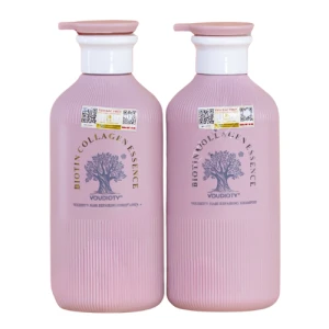 Bộ Gội Xả Hương Nước Hoa Biotin Collagen Essence Voudioty Hair Repairing 500ml (Hồng)