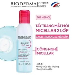 Dung Dịch Tẩy Trang Mắt Môi Bioderma Sensibio H2O Eye 125ml