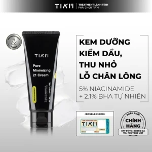 Kem Dưỡng Kiềm Dầu Se Khít Lỗ Chân Lông TIA'M Pore Minimizing 21 Cream 60ml