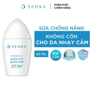 Sữa Chống Nắng Cho Da Nhạy Cảm Senka Perfect UV Gentle Milk SPF50 40ml
